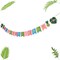 Hawaiian Birthday Party Decoration for Luau Summer Pool Glitter Gold Birthday Banner for Aloha Party Coconut Palm and Beach Happy Birthday Banner Photography Props